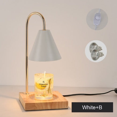 Wood Candle Warmer Lamp