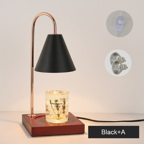 Wood Candle Warmer Lamp