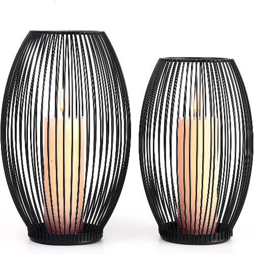 Metal Candle Holder Set (2 Piece Set)