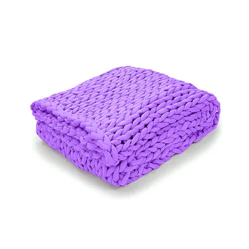 Chunky Weighted Knit Throw Blanket