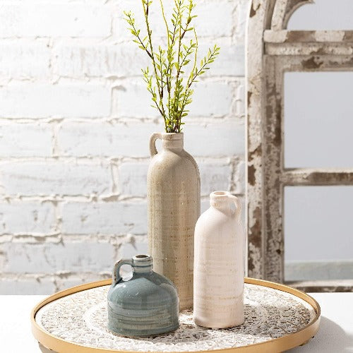 Neutral Ceramic Vase Set