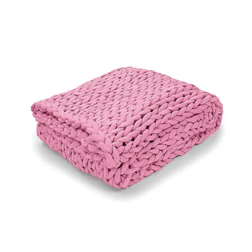 Chunky Weighted Knit Throw Blanket