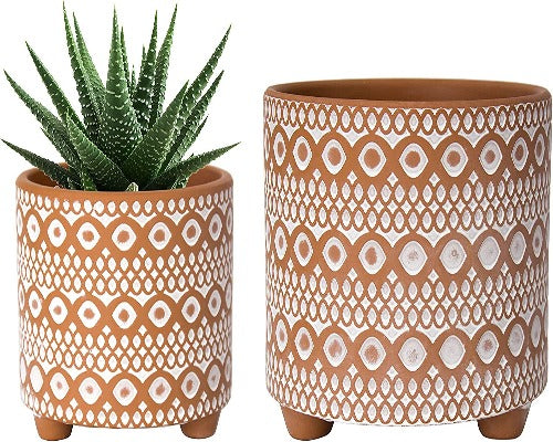 6 Inch Terracotta Planter Pots (Set of 2)
