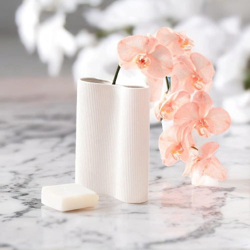 Luxe Infinity White Vase, 9” 