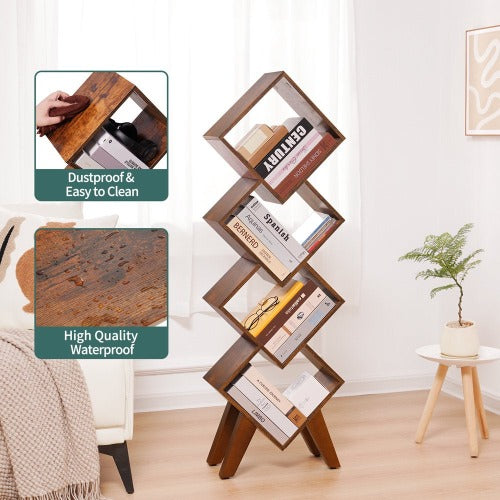 Small 4 Tier Bookshelf