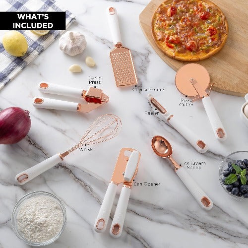 7 Pc Copper Kitchen Gadget Set