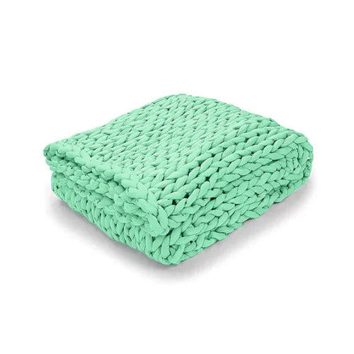 Chunky Weighted Knit Throw Blanket