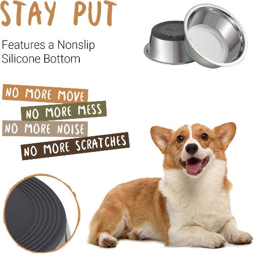 Stainless Steel Anti-Slip Dog Bowls