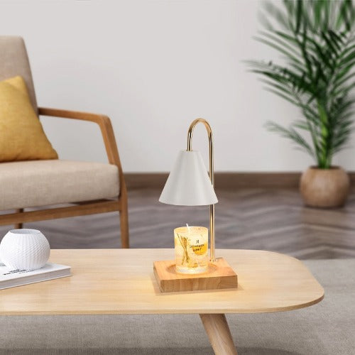 Wood Candle Warmer Lamp