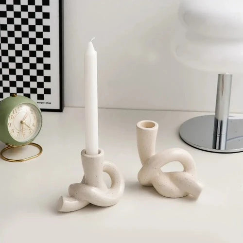 Modern Knot Shape Candlestick Holder